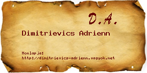 Dimitrievics Adrienn névjegykártya